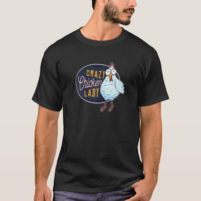 T-shirt Dame de poulet folle de poulet (Devant)