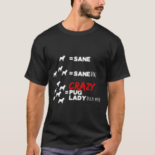 T-shirt Dame de pug folle Classique drôle 240