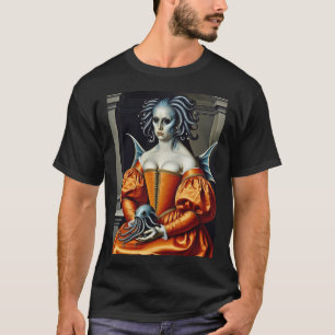 T-shirt Dame deep one une citoyenne creepy Lovecraftienne