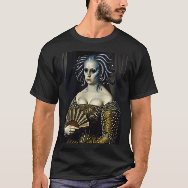 T-shirt Dame deep one une citoyenne Lovecraftienne flippan (Devant)