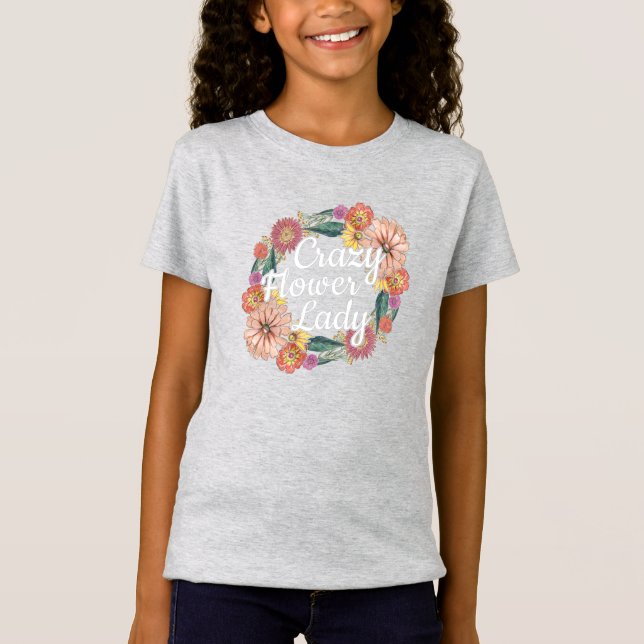 T-Shirt Dame des fleurs folles - Zinnia Gardener (Devant)