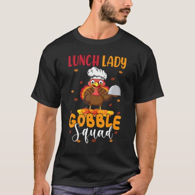 T-shirt Dame du déjeuner bande gobble déjeuner de dinde de (Devant)
