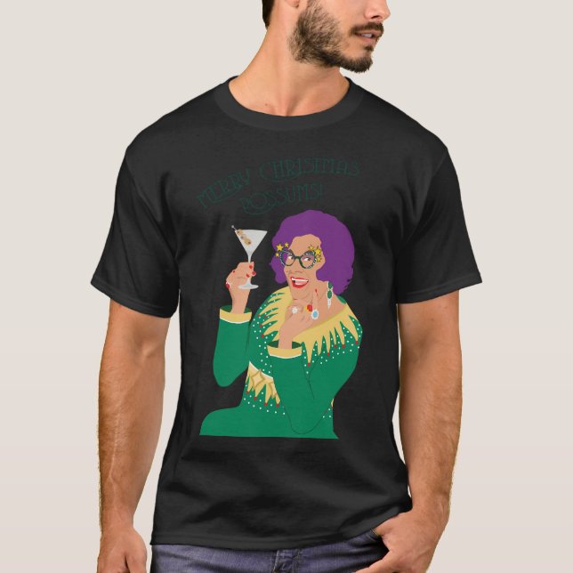 T-shirt Dame Edna Evere Noël australien Joyeux Noël (Devant)