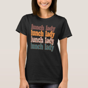 T-shirt Dame enseignante léopard rétro à la cantine