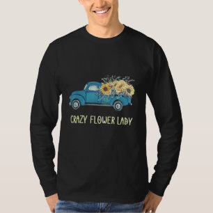 T-shirt Dame Fleur Fleuriste Jardinière Camion Vintage