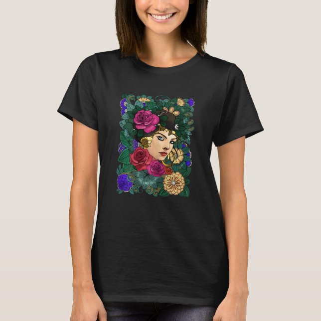 T-shirt Dame Fleur Visage Ii (Devant)