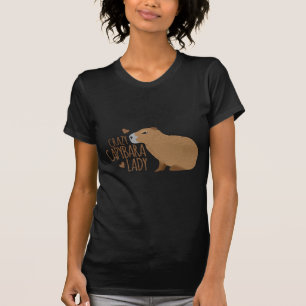 T-shirt dame folle de capybara