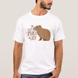 T-shirt dame folle de capybara
