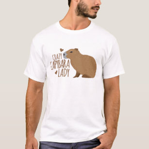 T-shirt dame folle de capybara