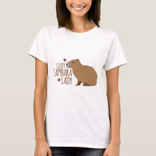T-shirt dame folle de capybara