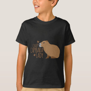 T-shirt dame folle de capybara
