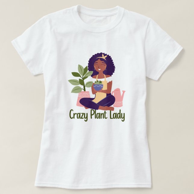 T-Shirt Dame Folle de Plantes (Design devant)
