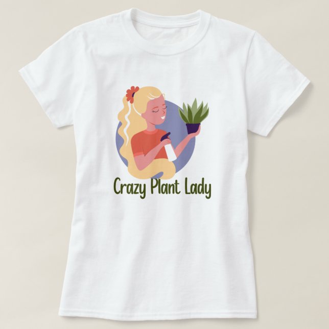 T-Shirt Dame Folle de Plantes (Design devant)