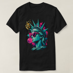 T-shirt Dame Liberté Moderne Pop Art - Lunettes de soleil 