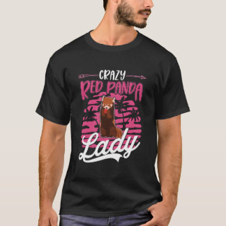 T-shirt Dame Panda Rouge Folle Panda Rouge