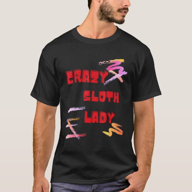 T-shirt Dame Paresseuse Folle (Devant)