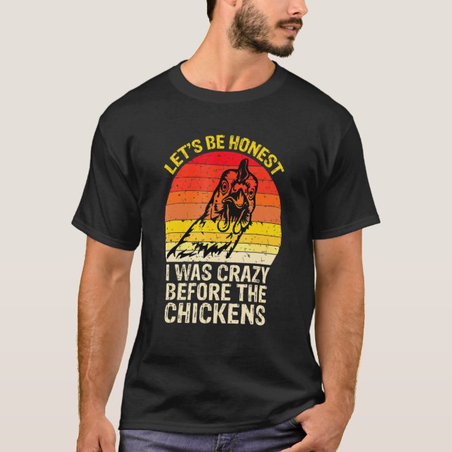 T-shirt Dame Poulet Folle Drôle (Devant)