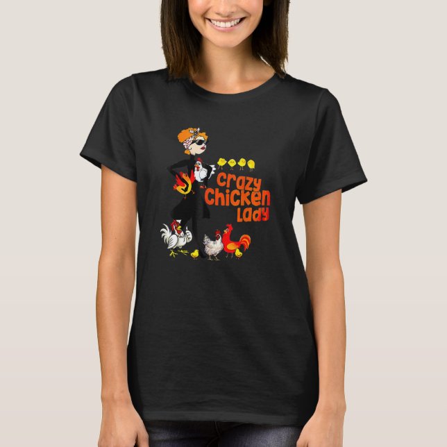 T-shirt Dame Poulet Folle Femmes (Devant)