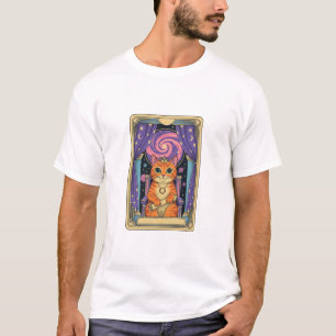 T-shirt Dame Tarot Féline, Chat Mystique, Reine Féline,