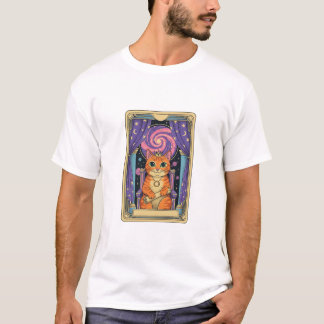 T-shirt Dame Tarot Féline, Chat Mystique, Reine Féline,