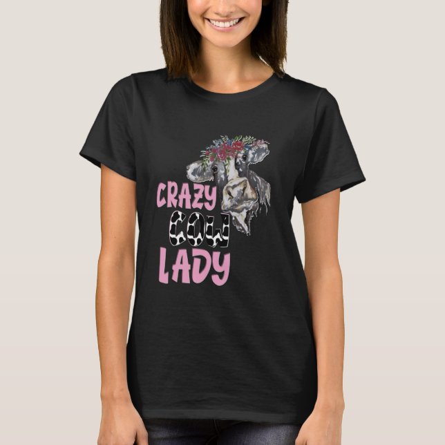 T-SHIRT DAME VACHE FOLLE (Devant)
