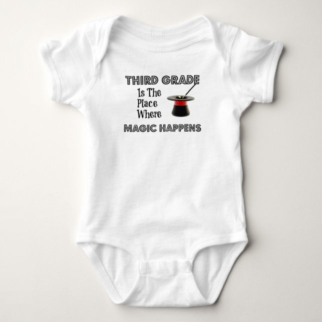 T-shirt Dames 3/4 chemise ThirdGradeMagic de douille (Devant)