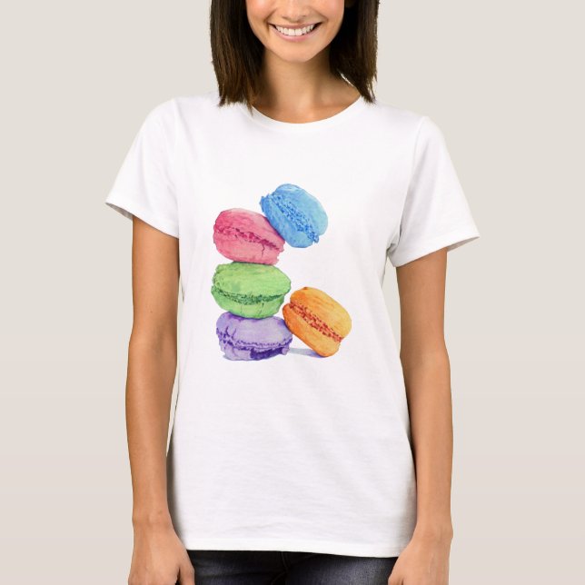 T-shirt dames 5 Macarons (Devant)