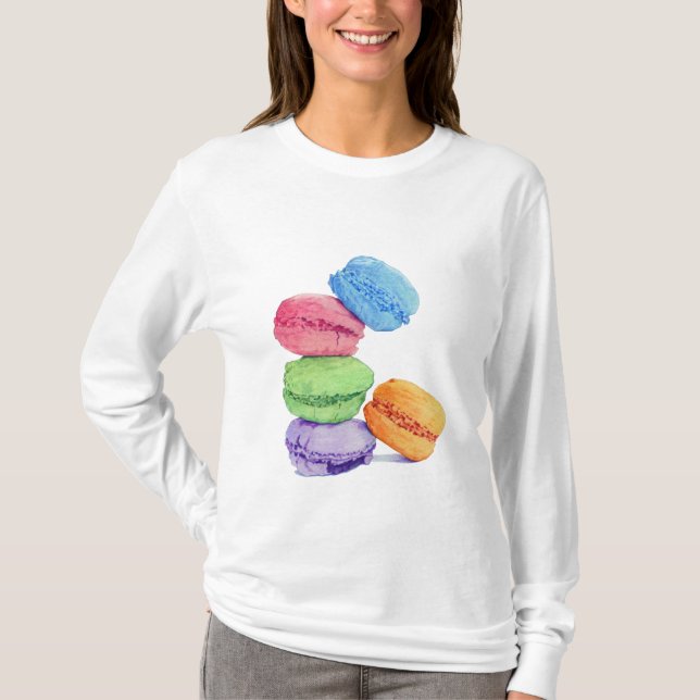 T-shirt dames 5 Macarons (Devant)