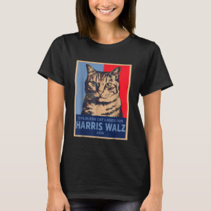 T-shirt Dames aux chats sans enfants de vintage pour Kamal