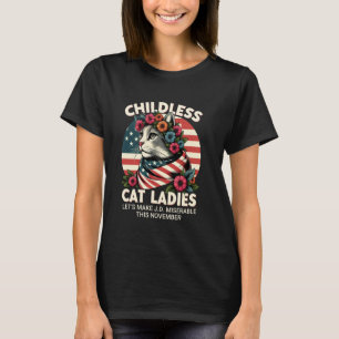 T-shirt Dames Chats sans Enfants Vintage Jour d'Élection A