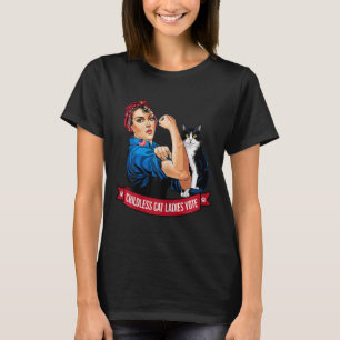 T-shirt Dames Chats sans Enfants Vote Femmes Vote Politiqu