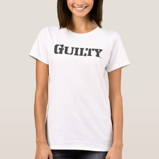 T-shirt Dames coupables de chemise de logo (Devant)