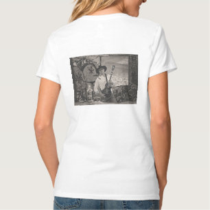 T-shirt Dames Cut Old Man Liver avec photo B&W