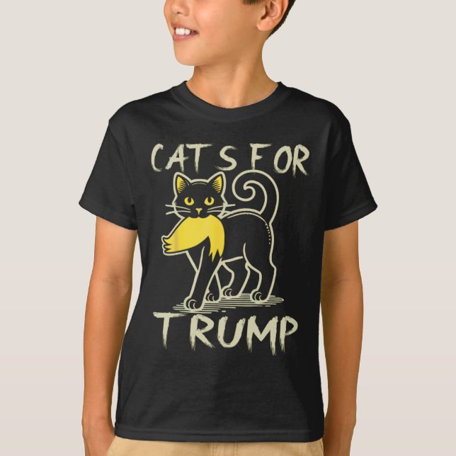 T-shirt Dames de chat pour Donald Trump 2024 élection sarc (Devant)