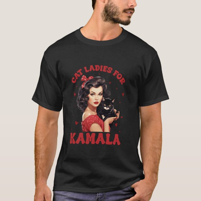 T-shirt Dames De Chat Pour Kamala, Femme De Chat Sans Enfa (Devant)