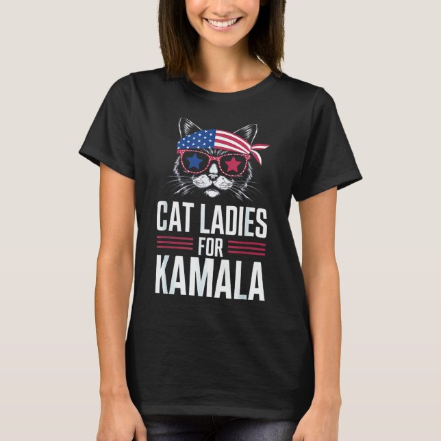T-shirt Dames de chat pour Kamala Président Kamala-Harris  (Devant)