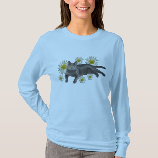 T-shirt Dames de chemise de Chartreux (Devant)