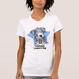 T-shirt Dames de chien de léopard de Catahoula d'étoile de