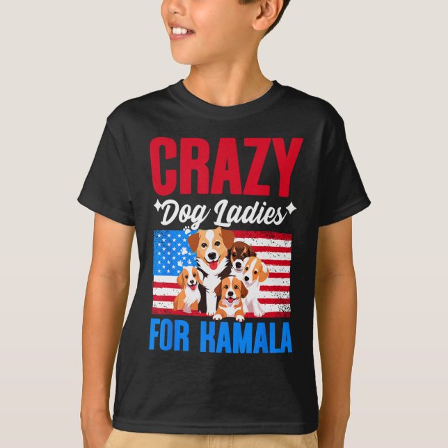 T-shirt Dames de chien pour Kamala Harris Président améric (Devant)
