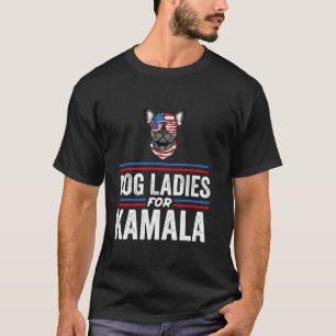 T-shirt Dames de chiens pour Kamala Drôle Chat 2024 Présid