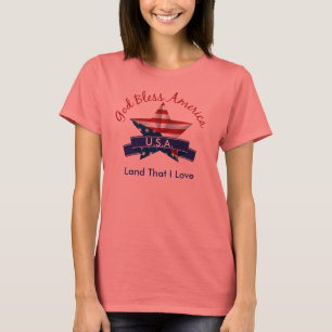 T-shirt Dames de Dieu béni l'Amérique