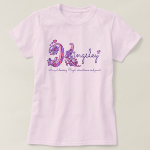 T-shirt Dames de nom et de signification de Kingsley et