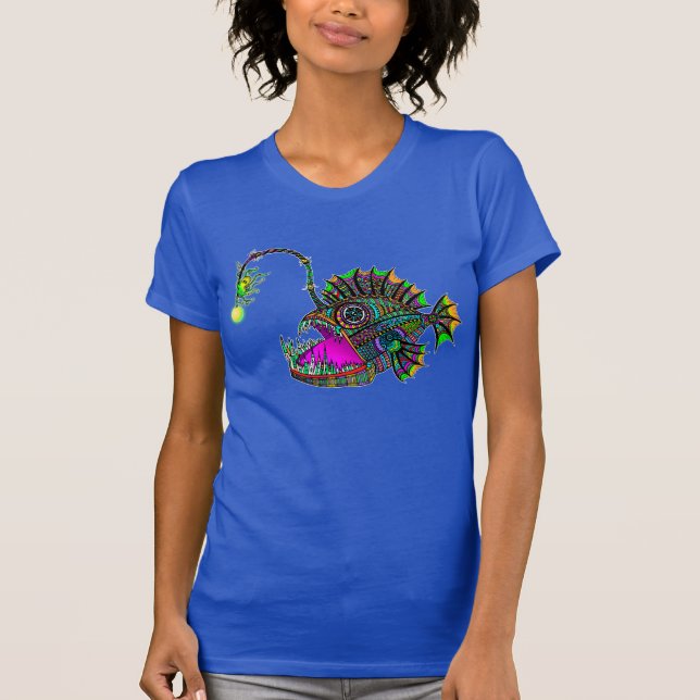 T-shirt Dames de poissons de pêcheurs électriques (Devant)