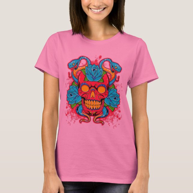 T-shirt Dames "de serpent longue douille pièce en t de (Devant)