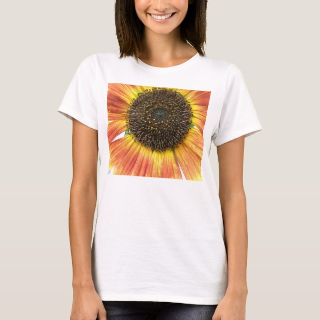 T-shirt Dames de tournesol orange (Devant)