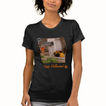 T-shirt Dames 'Halloween Porch'