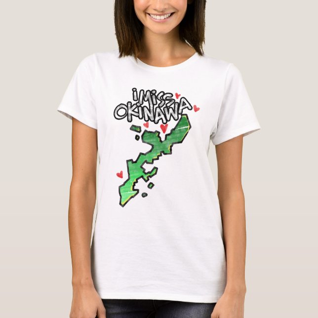T-shirt dames I Miss Okinawa (Devant)