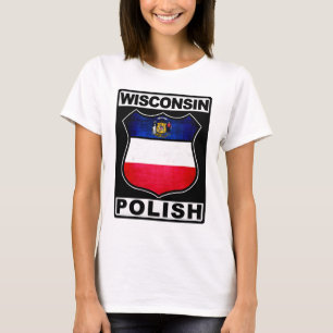 T-shirt Dames polonaises américaines du Wisconsin Tee
