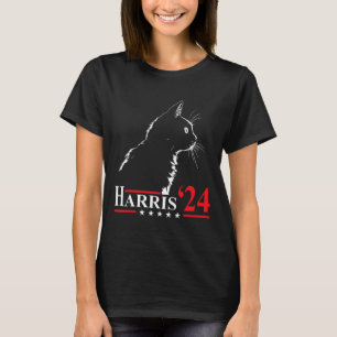 T-shirt Dames pour Kamala Chat Drôle 2024 Président Kamala