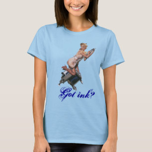 T-shirt Dames Ringer "As-tu de l'encre ?"T-shirts
